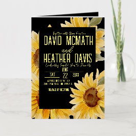 Einladung zur Sonnenblumenhochzeit