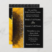 Einladung zur Sonnenblumenhochzeit (Vorne/Hinten)