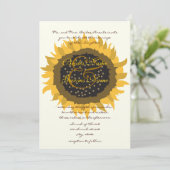 Einladung zur Sonnenblumenhochzeit (Stehend Vorderseite)