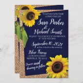 Einladung zur Sonnenblumenhochzeit (Vorne/Hinten)
