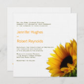 Einladung zur Sonnenblumenhochzeit (Vorne/Hinten)