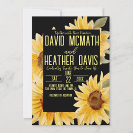 Einladung zur Sonnenblumenhochzeit