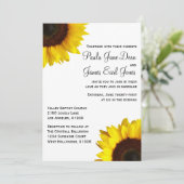 Einladung zur Sonnenblumenhochzeit (Stehend Vorderseite)