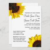 Einladung zur Sonnenblumenhochzeit (Vorne/Hinten)