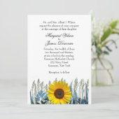 Einladung zur Sonnenblumenhochzeit (Stehend Vorderseite)