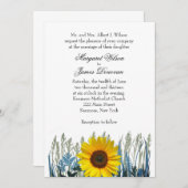 Einladung zur Sonnenblumenhochzeit (Vorne/Hinten)