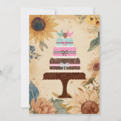 Einladung zur Sonnenblumenhochzeit (Rückseite)