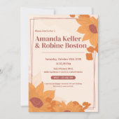 Einladung zur Sonnenblumenhochzeit (Vorderseite)