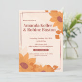 Einladung zur Sonnenblumenhochzeit (Stehend Vorderseite)