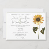 Einladung zur Sonnenblumenhochzeit (Vorderseite)