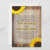 Einladung zur Sonnenblumenhochzeit (Vorderseite)