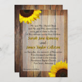 Einladung zur Sonnenblumenhochzeit (Vorne/Hinten)