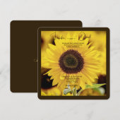 Einladung zur Sonnenblumenhochzeit (Vorne/Hinten)