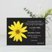Einladung zur Sonnenblumenhochzeit (Stehend Vorderseite)