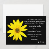 Einladung zur Sonnenblumenhochzeit (Vorne/Hinten)