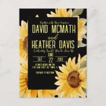 Einladung zur Sonnenblumenhochzeit