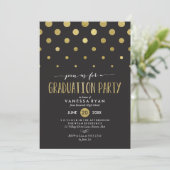Einladung zur Sparkle Dots Graduation Party (Stehend Vorderseite)