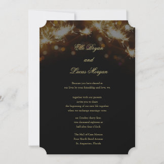 Einladung zur Sparkler-Nacht-Hochzeit