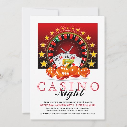 Einladung zur Spielnacht (Vorderseite)