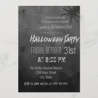 Einladung zur Spinnen-Halloween-Party