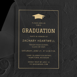 Einladung zur Sporty Gold Graduation Party