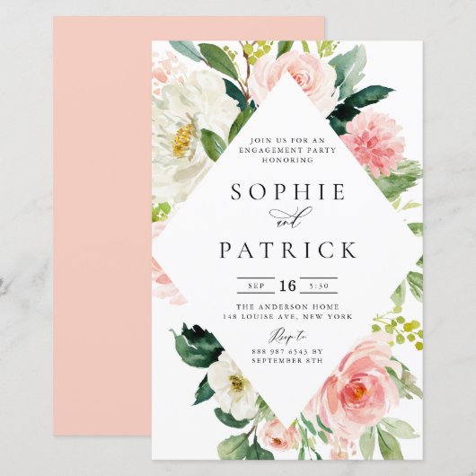 Einladung zur Spring Floral Frame-Gruppe (Vorne/Hinten)