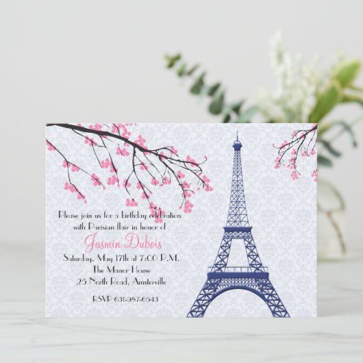 Einladung zur Springtime in Paris (Stehend Vorderseite)