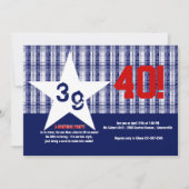 Einladung zur Star Birthday Party (Vorderseite)