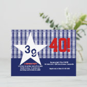 Einladung zur Star Birthday Party (Stehend Vorderseite)