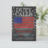 Einladung zur Stationierung von Dienstanrufen (Stehend Vorderseite)