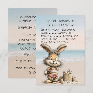 Einladung zur Strandparty eines Freundes