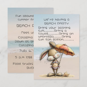 Einladung zur Strandparty eines Freundes