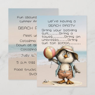 Einladung zur Strandparty mit Freunden