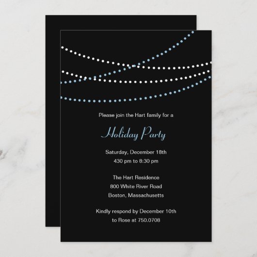 Einladung zur Streaming Lights-Feier (Vorne/Hinten)