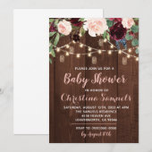 Einladung zur String Light Baby Dusche (Vorne/Hinten)