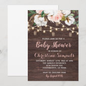 Einladung zur String Light Baby Dusche (Vorne/Hinten)