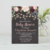 Einladung zur String Light Baby Dusche (Stehend Vorderseite)