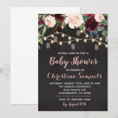 Einladung zur String Light Baby Dusche (Vorne/Hinten)