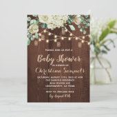 Einladung zur String Light Baby Dusche (Stehend Vorderseite)