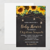 Einladung zur String Light Baby Dusche (Vorne/Hinten)