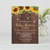 Einladung zur String Light Baby Dusche (Stehend Vorderseite)