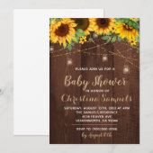 Einladung zur String Light Baby Dusche (Vorne/Hinten)
