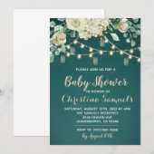 Einladung zur String Light Baby Dusche (Vorne/Hinten)