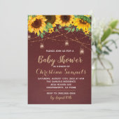 Einladung zur String Light Baby Dusche (Stehend Vorderseite)