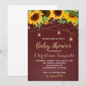 Einladung zur String Light Baby Dusche (Vorne/Hinten)