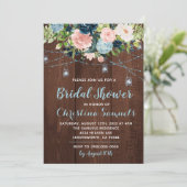 Einladung zur String Light Bridal Dusche (Stehend Vorderseite)