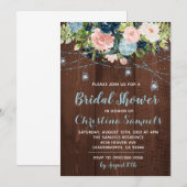 Einladung zur String Light Bridal Dusche (Vorne/Hinten)