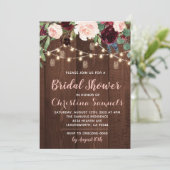 Einladung zur String Light Bridal Dusche (Stehend Vorderseite)