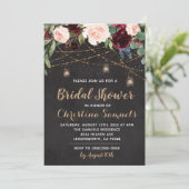 Einladung zur String Light Bridal Dusche (Stehend Vorderseite)