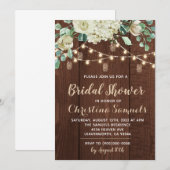 Einladung zur String Light Bridal Dusche (Vorne/Hinten)